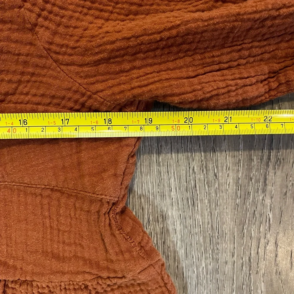 Madewell Rust Brown V-Neck Midi Dress - Picture 8 of 8